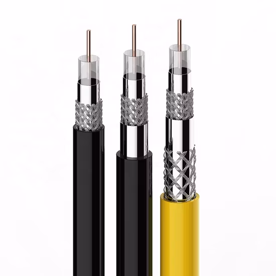 Série de câble coaxial de liaison du câble 75ohm RG de télévision en circuit fermé RG6/RG58/RG11/RG59