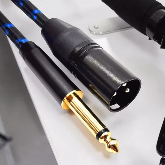 Rouleau de câble en spirale d'extension à Double blindage, fil de câble de Microphone Flexible en vrac à faible bruit pour l'extérieur et l'usine